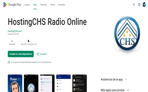 APP ANDROID HostingCHS Radio Online - HostingCHS
